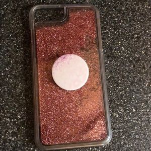 Rose gold glitter iPhone 6plus case